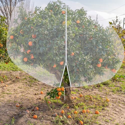 1 Pcs Large Fruit Tree Netting 12 X 12 Ft with Zipper Drawstring - size: 12 x 12 ft
