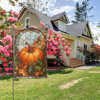 Pumpkin Fall Garden Flag 12x18 In Double Sided Yard Flags Lawn Sign Decor No Flagstand - color: Pumpk Fall