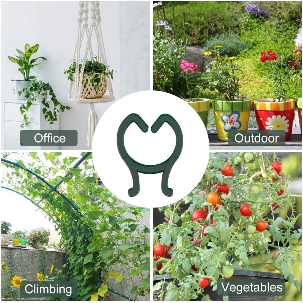 Hysagtek Plant Clips 200 Pcs Garden Clips Plant Support Clips for Climbing Plants Vine Fixing Clips for Plants Stem Support Tomatoes Cucumbers Flowers (L+M+S) - size: L+M+S