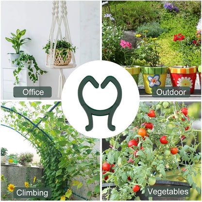 Hysagtek Plant Clips 200 Pcs Garden Clips Plant Support Clips for Climbing Plants Vine Fixing Clips for Plants Stem Support Tomatoes Cucumbers Flowers (L+M+S) - size: L+M+S