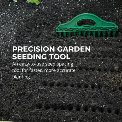 Row Seeder Tool for Seed and Seedling Spacing in Trays and Garden Rows Kit.