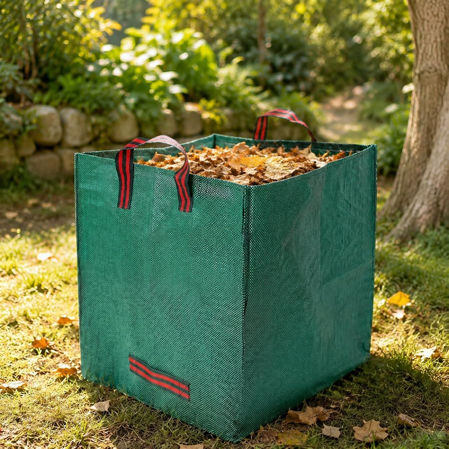 Heavy Duty 125L Garden Trash Bag Reusable Industrial Fabric Yard Waste Container
