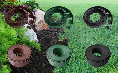 80FT Black Landscape Edging Coil Kit 4 Inch High with 24pcs 10-inch Spikes - style: 80FT Black
