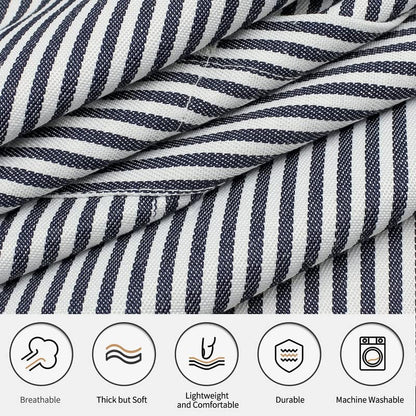 NLUS 2 Pack Kitchen Cooking Aprons, Adjustable Bib Soft Chef Apron with 2 Pockets for Men Women (Blue Pinstripes/Pink Pinstripes) - color: Blue Pinstripes/Pink Pinstripes
