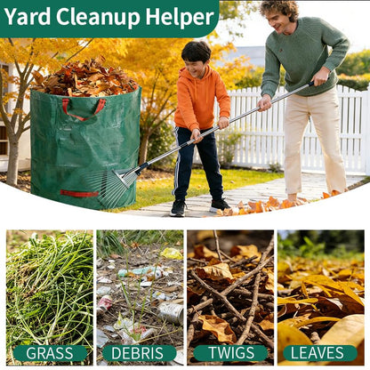 3Pack 72Gal Tear-Resistant Reusable Yard Waste Bags with Gloves