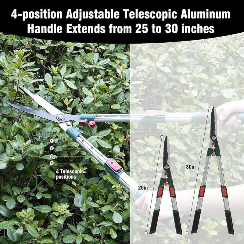 3-Piece Garden Pruning Tool Set, Includes Telescopic Lopper, Hedge Shears & Bypass Pruners for Branches, Hedges & Yard Work