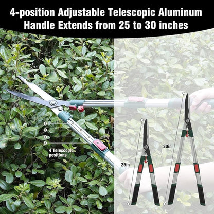 3-Piece Garden Pruning Tool Set, Includes Telescopic Lopper, Hedge Shears & Bypass Pruners for Branches, Hedges & Yard Work