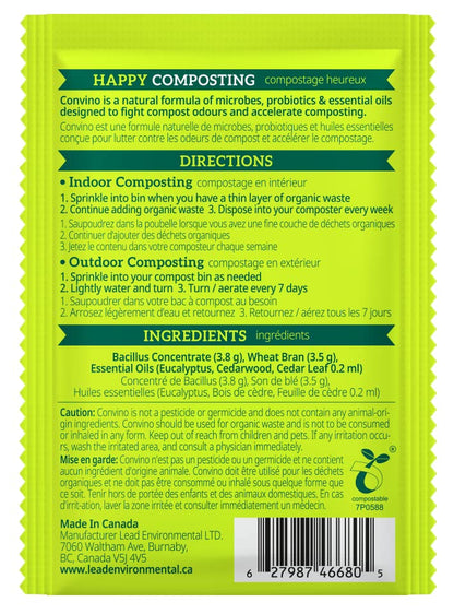 A Compost Starter/Accelerator Which Help to Reduce Kitchen Waste Odor and Convert Yard Waste to Fertile Humus for All Composting Systems. Comes in 1 Package That Contains 4 Packets Inside