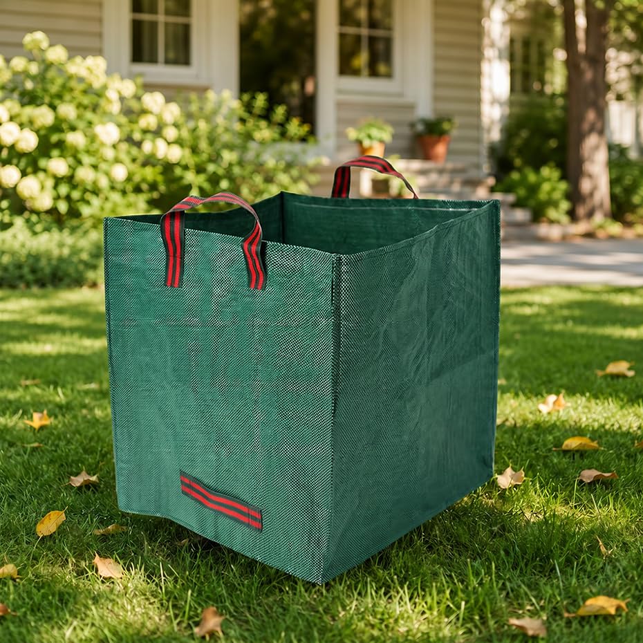 Heavy Duty 125L Garden Trash Bag Reusable Industrial Fabric Yard Waste Container