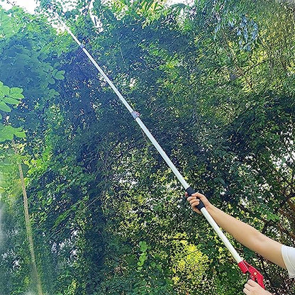 Telescopic Tree Trimmer 4.5-10 FT with 3 Section Length Adjustable, Cut and Hold Pruner, Pole Saw Extendable, Long Handle Fruit Picker, Branch Cutter, Clippers, Loppers