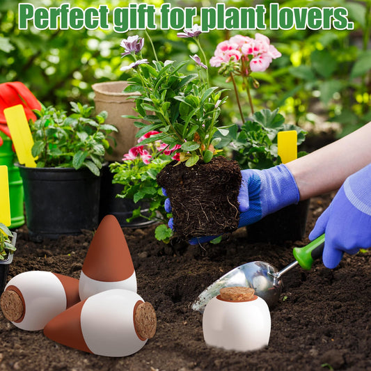 Terracotta Watering Spikes, 4 Pack Ollas Self Watering Globes - color: Style 4