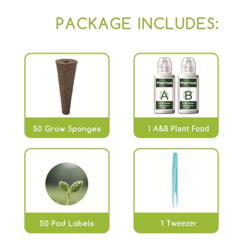 Hydroponic Grow Sponges Seed Starter Pod Kit